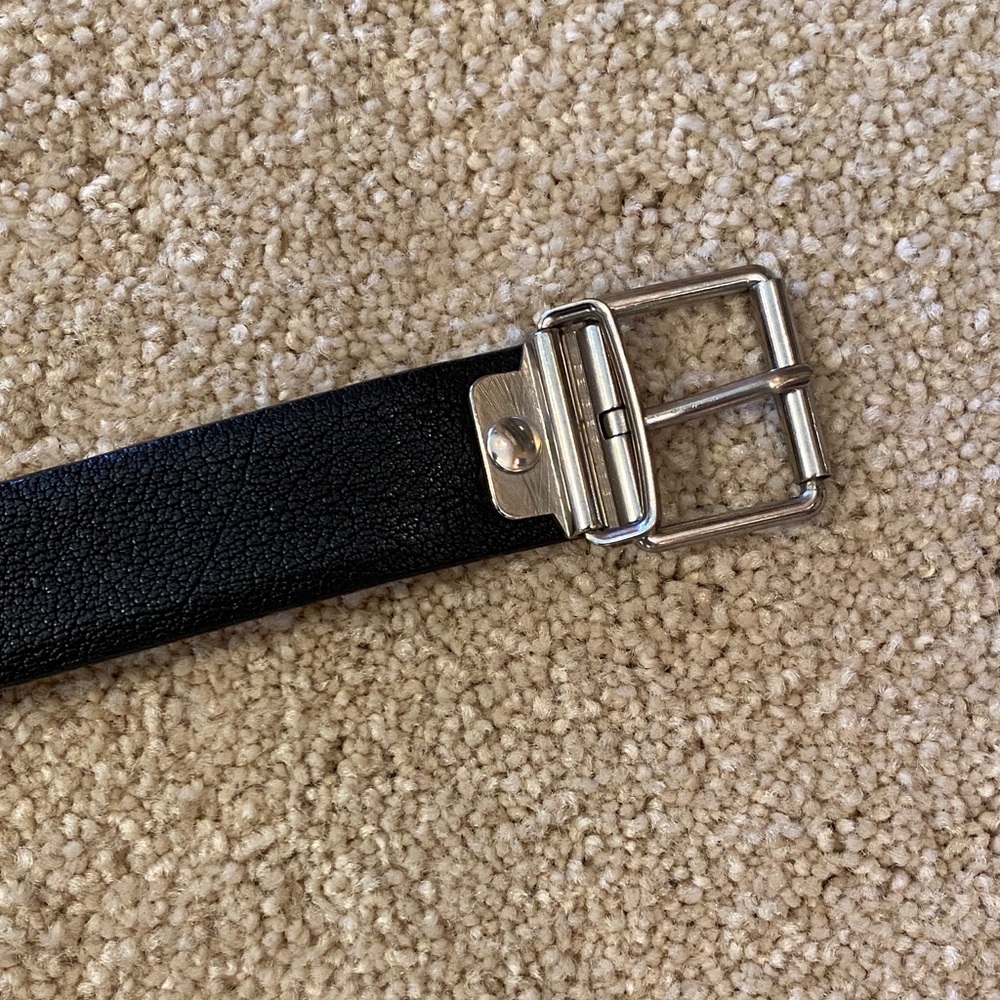 Jil Sander Black Leather Men's Belt